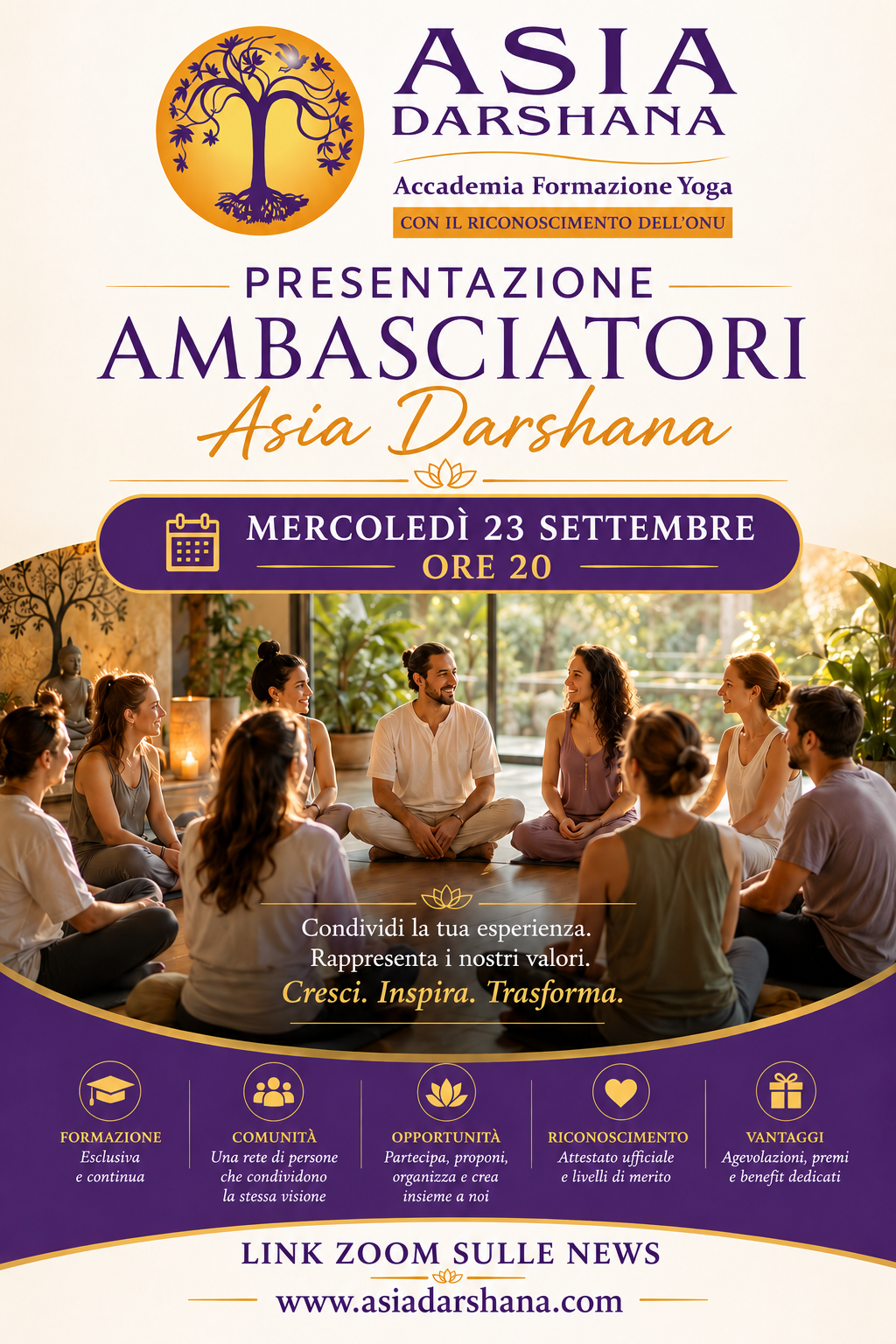 Scopri di più sull'articolo Presentazione del programma Ambasciatori Asia Darshana – con il riconoscimento dell’ONU